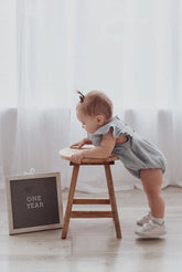 Baby Girl Muslin Romper Short Sleeve with Bow
